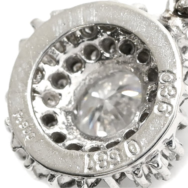 ノンブランド NON BRAND プラチナシルバー Pt900 ダイヤモンド ペンダントトップ プラチナム ペンダントヘッド センターダイヤ パヴェ メレダイヤ