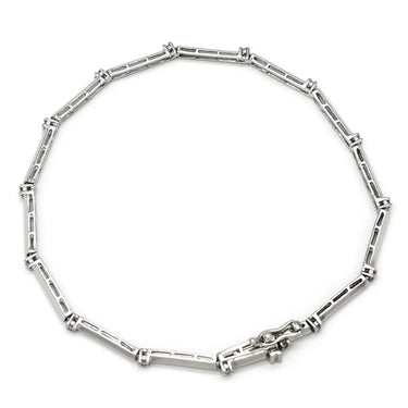 ノンブランド NON BRAND ラインブレス ホワイトゴールド K18WG ダイヤモンド ブレスレット 750 18K