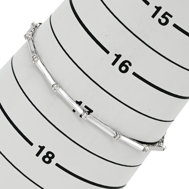 ノンブランド NON BRAND ラインブレス ホワイトゴールド K18WG ダイヤモンド ブレスレット 750 18K