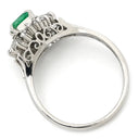 ノンブランド NON BRAND エメラルド ダイヤモンド リング プラチナシルバー Pt900 エメラルド ダイヤモンド リング 指輪 グリーン 緑 スクエア 11号