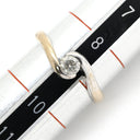 ノンブランド NON BRAND ダイヤリング プラチナシルバー K18WG ダイヤモンド リング 指輪 ダイヤモンド ホワイトゴールド 1P 1粒ダイヤ 9号