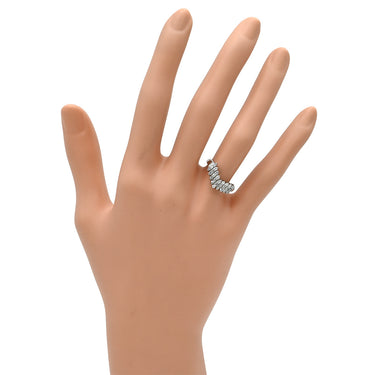 ノンブランド NON BRAND ダイヤリング プラチナシルバー Pt900 ダイヤモンド リング 指輪 V字 Vライン 12号