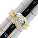 ノンブランド NON BRAND ダイヤリング イエローゴールドXホワイトゴールド K18YG K18WG ダイヤモンド リング 指輪 コンビリング 18K 750 8号
