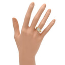 ノンブランド NON BRAND ダイヤリング イエローゴールドXホワイトゴールド K18YG K18WG ダイヤモンド リング 指輪 コンビリング 18K 750 8号