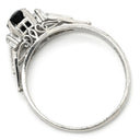 ノンブランド NON BRAND ブルーサファイア ダイヤリング プラチナシルバー Pt850 サファイア ダイヤモンド リング 指輪 青 立爪 14号