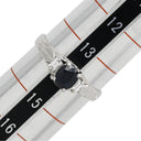 ノンブランド NON BRAND ブルーサファイア ダイヤリング プラチナシルバー Pt850 サファイア ダイヤモンド リング 指輪 青 立爪 14号