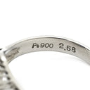 ノンブランド NON BRAND ブルーサファイア ダイヤリング プラチナシルバー Pt900 サファイア ダイヤモンド リング 指輪 ロイヤルブルー 青 10.5号