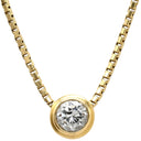 ノンブランド NON BRAND ダイヤペンダント イエローゴールド K18YG ダイヤモンド ネックレス 750 18K 1P 1粒