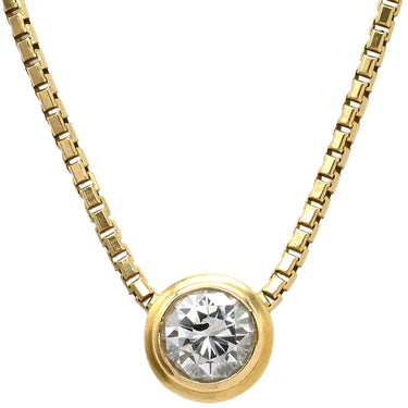 ノンブランド NON BRAND ダイヤペンダント イエローゴールド K18YG ダイヤモンド ネックレス 750 18K 1P 1粒