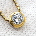 ノンブランド NON BRAND ダイヤペンダント イエローゴールド K18YG ダイヤモンド ネックレス 750 18K 1P 1粒