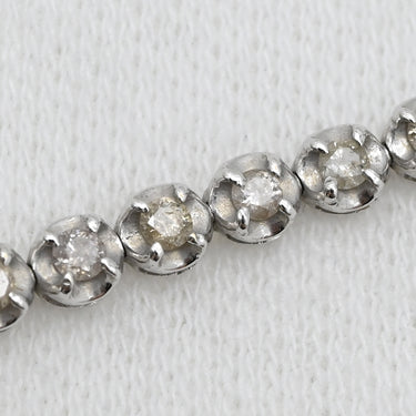 ノンブランド NON BRAND テニスブレスレット ホワイトゴールド K18WG ダイヤモンド ブレスレット ダイヤブレス