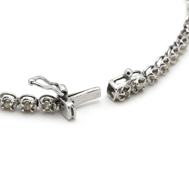 ノンブランド NON BRAND テニスブレスレット ホワイトゴールド K18WG ダイヤモンド ブレスレット ダイヤブレス