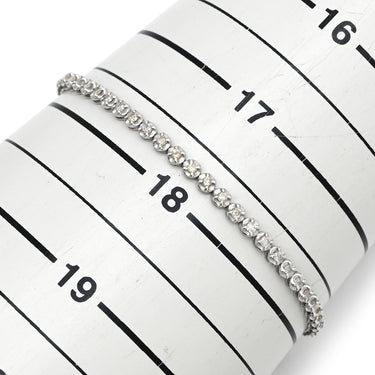 ノンブランド NON BRAND テニスブレスレット ホワイトゴールド K18WG ダイヤモンド ブレスレット ダイヤブレス