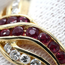 ノンブランド NON BRAND ルビー ダイヤ リング イエローゴールド K18YG ルビー ダイヤモンド リング 指輪 Au750 18K 18金 レッド 赤 8.5号