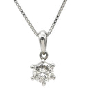 ノンブランド NON BRAND プラチナシルバー Pt900 Pt850 ダイヤモンド ネックレス Pt900×Pt850 コンビ 1P 1粒 ダイヤ プラチナム ペンダント