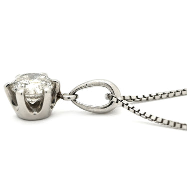 ノンブランド NON BRAND プラチナシルバー Pt900 Pt850 ダイヤモンド ネックレス Pt900×Pt850 コンビ 1P 1粒 ダイヤ プラチナム ペンダント