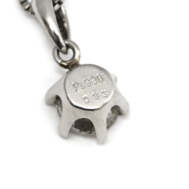 ノンブランド NON BRAND プラチナシルバー Pt900 Pt850 ダイヤモンド ネックレス Pt900×Pt850 コンビ 1P 1粒 ダイヤ プラチナム ペンダント