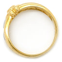 ノンブランド NON BRAND ダイヤ コンビリング イエローゴールドXプラチナシルバー K18YG Pt900 ダイヤモンド リング 指輪 1P 1粒ダイヤ 10号