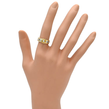 ノンブランド NON BRAND ダイヤ コンビリング イエローゴールドXプラチナシルバー K18YG Pt900 ダイヤモンド リング 指輪 1P 1粒ダイヤ 10号