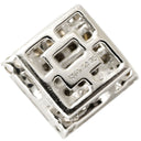 ノンブランド NON BRAND ホワイトゴールド K18WG ダイヤモンド ペンダントトップ Au750 18K 18金 ペンダントヘッド ミステリーセッティングダイヤ スクエア キューブ