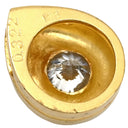ノンブランド NON BRAND イエローゴールド K18YG ダイヤモンド ペンダントトップ ペンダントヘッド Au750 18K 18金 1P 1石 1粒 ダイヤ 雫型 しずく 涙型 ティアドロップ