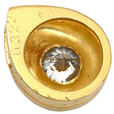 ノンブランド NON BRAND イエローゴールド K18YG ダイヤモンド ペンダントトップ ペンダントヘッド Au750 18K 18金 1P 1石 1粒 ダイヤ 雫型 しずく 涙型 ティアドロップ