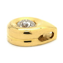 ノンブランド NON BRAND イエローゴールド K18YG ダイヤモンド ペンダントトップ ペンダントヘッド Au750 18K 18金 1P 1石 1粒 ダイヤ 雫型 しずく 涙型 ティアドロップ