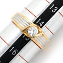 ノンブランド NON BRAND ダイヤリング イエローゴールド×プラチナシルバー K18YG Pt900 ダイヤモンド リング 指輪 Pt900 イエローゴールド プラチナ コンビ 1P 1粒ダイヤ 15号