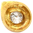 ノンブランド NON BRAND イエローゴールド K18YG ダイヤモンド ペンダントトップ ペンダントヘッド Au750 18K 18金 1P 1石 1粒 ダイヤ 雫型 しずく 涙型 ティアドロップ