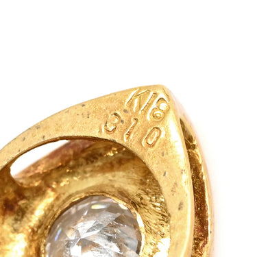 ノンブランド NON BRAND イエローゴールド K18YG ダイヤモンド ペンダントトップ ペンダントヘッド Au750 18K 18金 1P 1石 1粒 ダイヤ 雫型 しずく 涙型 ティアドロップ