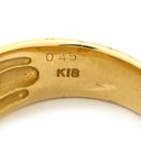 ノンブランド NON BRAND ブルーサファイア ダイヤ イエローゴールド×ブルー K18YG サファイア ダイヤモンド リング 指輪 Au750 18K 18金 ダイヤ ジュエリー 10号