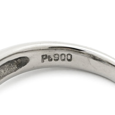 ノンブランド NON BRAND ブラック×プラチナシルバー Pt900 パール ダイヤモンド リング 指輪 1P 1粒 黒蝶パール 真珠 ダイヤ プラチナム 8.5号