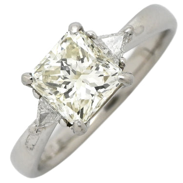 ノンブランド NON BRAND ダイヤリング プラチナシルバー Pt900 ダイヤモンド リング 指輪 スクエア ダイヤモンド プラチナ 6号