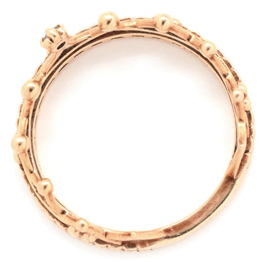 ノンブランド NON BRAND ダイヤリング ホワイトゴールド K10PG ダイヤモンド リング 指輪 1P 1粒 王冠 PG ゴールド 3号