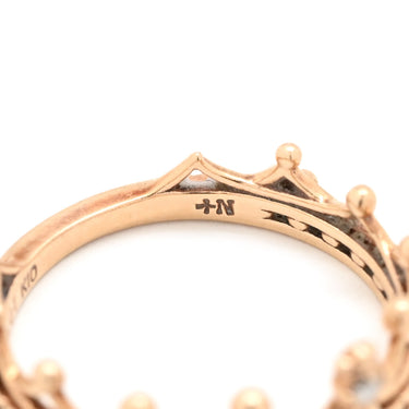 ノンブランド NON BRAND ダイヤリング ホワイトゴールド K10PG ダイヤモンド リング 指輪 1P 1粒 王冠 PG ゴールド 3号