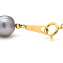 ノンブランド NON BRAND ステーションネックレス ホワイトゴールド K18WG パール ネックレス 淡水パール 真珠 750 ホワイトゴールド シルバーグレー パール