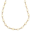 ノンブランド NON BRAND パール ネックレス イエローゴールド K18YG パール ネックレス Au750 18K 18金 あこやパール ステーション