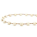 ノンブランド NON BRAND パール ネックレス イエローゴールド K18YG パール ネックレス Au750 18K 18金 あこやパール ステーション