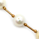 ノンブランド NON BRAND パール ネックレス イエローゴールド K18YG パール ネックレス Au750 18K 18金 あこやパール ステーション