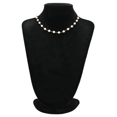 ノンブランド NON BRAND パール ネックレス イエローゴールド K18YG パール ネックレス Au750 18K 18金 あこやパール ステーション