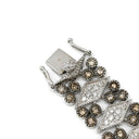 ノンブランド NON BRAND デザイン ダイヤブレス ホワイトゴールド K18WG ダイヤモンド ブレスレット ダイヤブレス ブラウンダイヤ