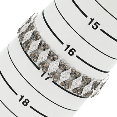 ノンブランド NON BRAND デザイン ダイヤブレス ホワイトゴールド K18WG ダイヤモンド ブレスレット ダイヤブレス ブラウンダイヤ