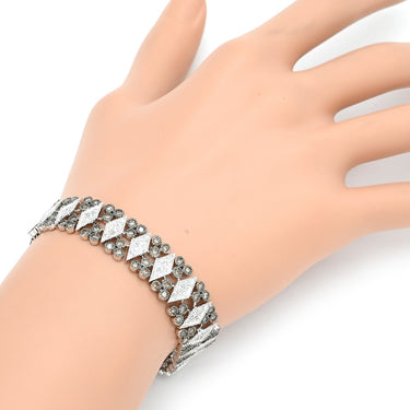 ノンブランド NON BRAND デザイン ダイヤブレス ホワイトゴールド K18WG ダイヤモンド ブレスレット ダイヤブレス ブラウンダイヤ