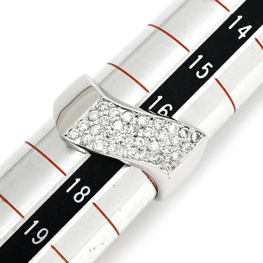 ノンブランド NON BRAND ダイヤリング プラチナシルバー Pt900 ダイヤモンド リング 指輪 パヴェ 17号