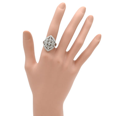 ノンブランド NON BRAND ダイヤ リング プラチナシルバー Pt900 ダイヤモンド リング 指輪 デザインリング 12号