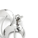 ノンブランド NON BRAND 珊瑚 シルバー×コーラル シルバー 珊瑚 ブローチ 赤 流線ブローチ