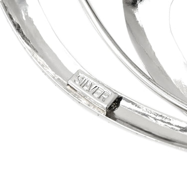 ノンブランド NON BRAND 珊瑚 シルバー×コーラル シルバー 珊瑚 ブローチ 赤 流線ブローチ