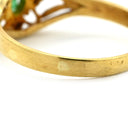 ノンブランド NON BRAND エメラルド ダイヤモンド リング イエローゴールド K18YG エメラルド ダイヤモンド リング 指輪 グリーン 緑 13号