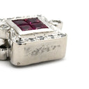 ノンブランド NON BRAND ルビー ダイヤ プラチナシルバー Pt900 ルビー ダイヤモンド ペンダントトップ 赤 レッド スクエアカット