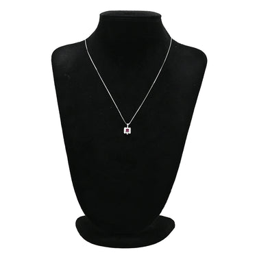 ノンブランド NON BRAND ルビー ダイヤ プラチナシルバー Pt900 ルビー ダイヤモンド ペンダントトップ 赤 レッド スクエアカット